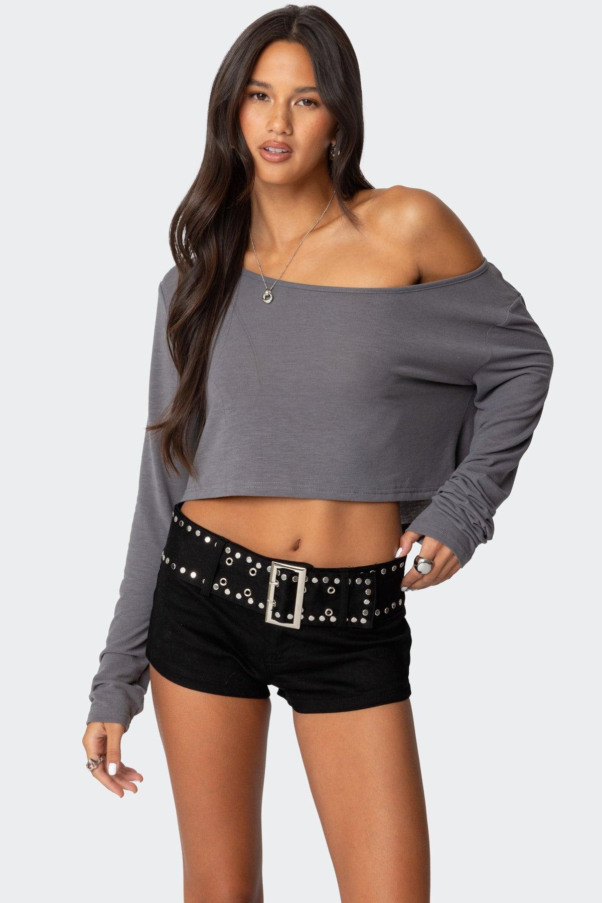 Cropped Off Shoulder Top Product Image