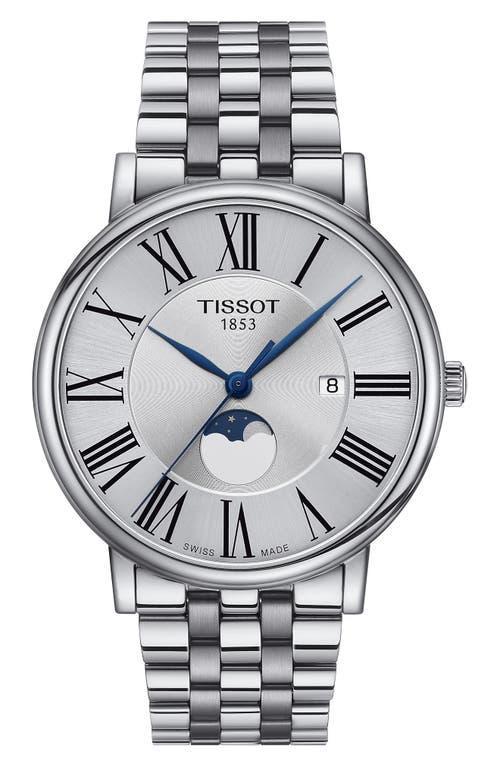 Tissot Mens Carson Gent Premium Moonphase Quartz Chronograph Stainless Steel Bracelet Watch Product Image