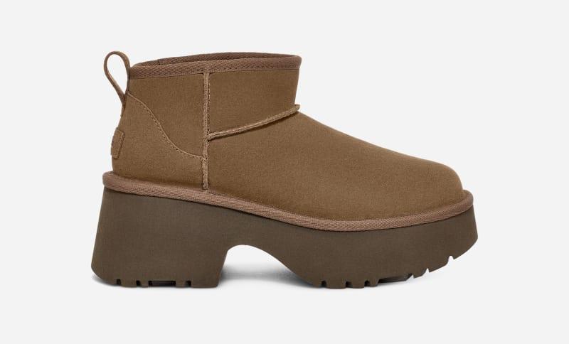 UGG Womens Classic Ultra Mini New Heights Suede Classic Boots Product Image