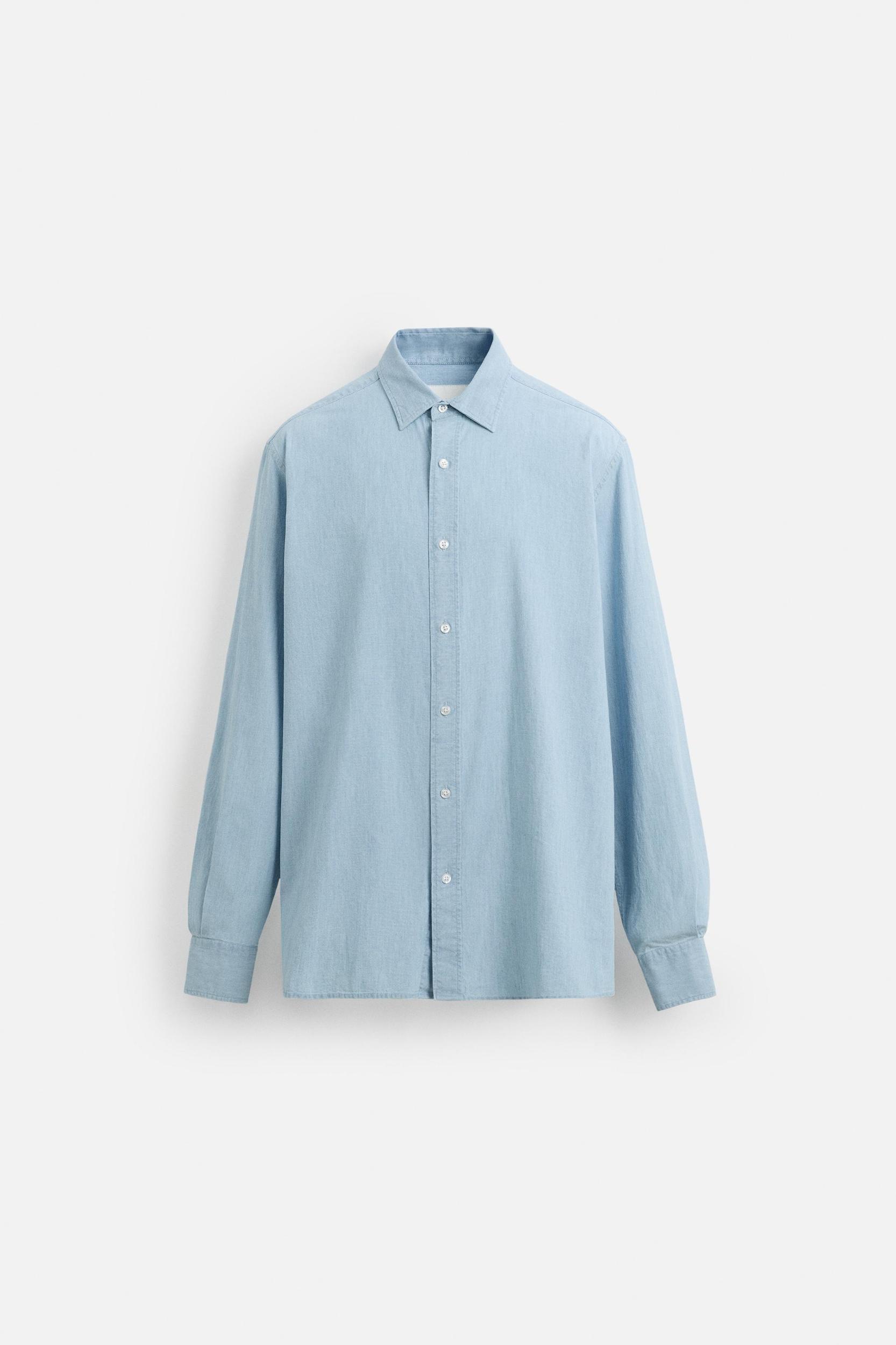 CHAMBRAY TEXTURED SHIRT Product Image