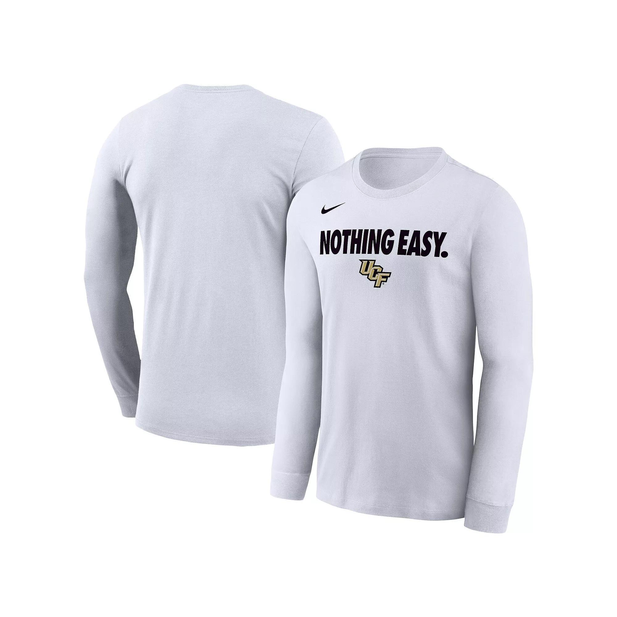 Men's Nike White Texas Longhorns 2025 On-Court Bench Long Sleeve T-Shirt, Size: Large Product Image