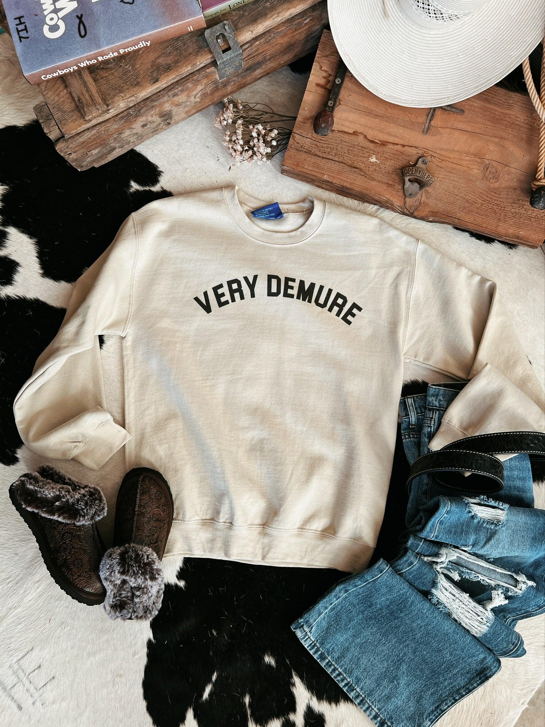 Very Demure Crewneck Sweatshirt Product Image