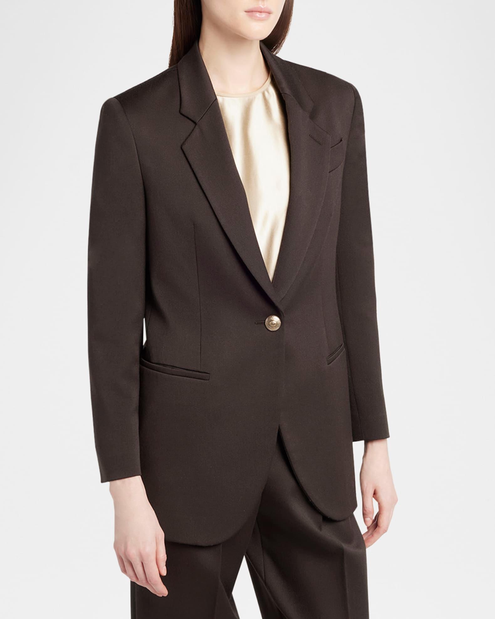 Virgin Wool Single-Breasted Blazer Product Image