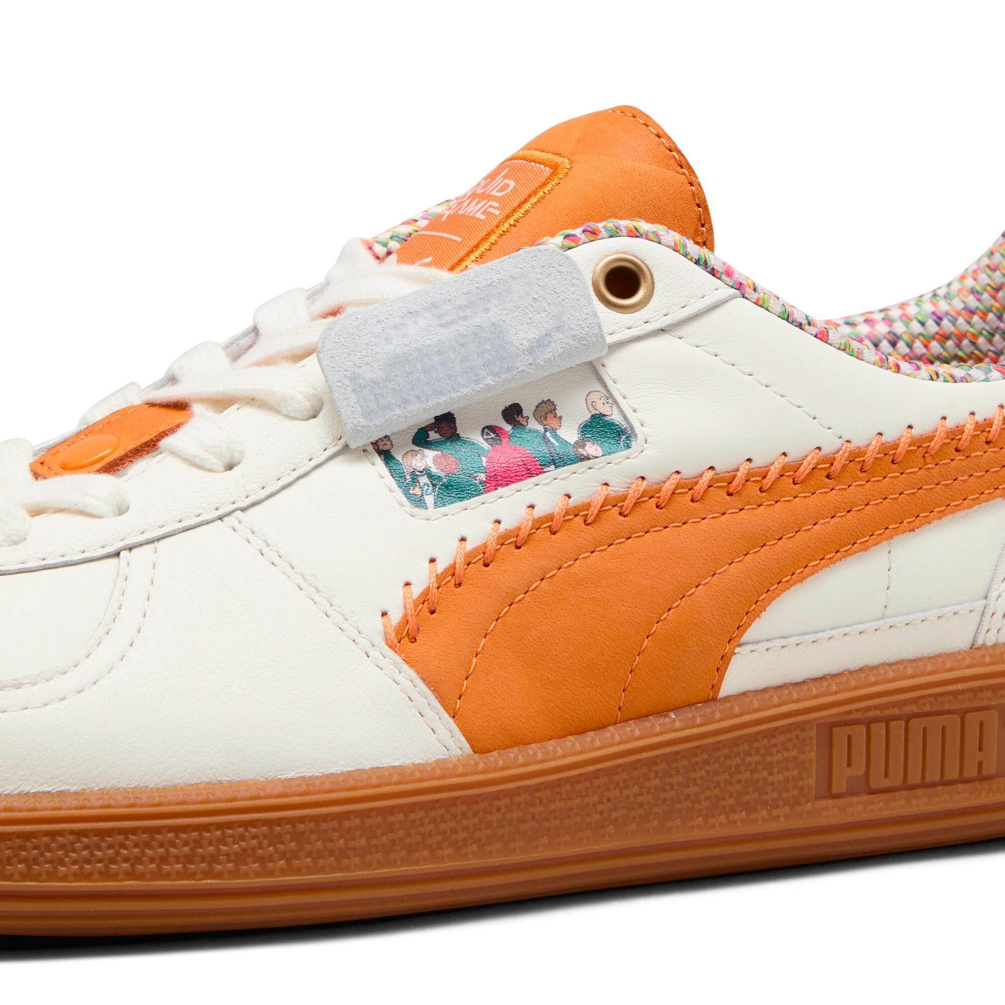 PUMA x SQUID GAME Palermo Men's Sneakers in Warm White/Pumpkin Pie Product Image