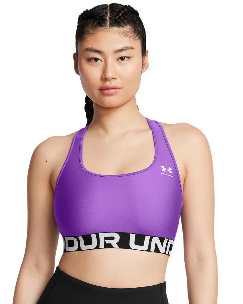 Women's HeatGear® Armour Mid Branded Sports Bra Product Image