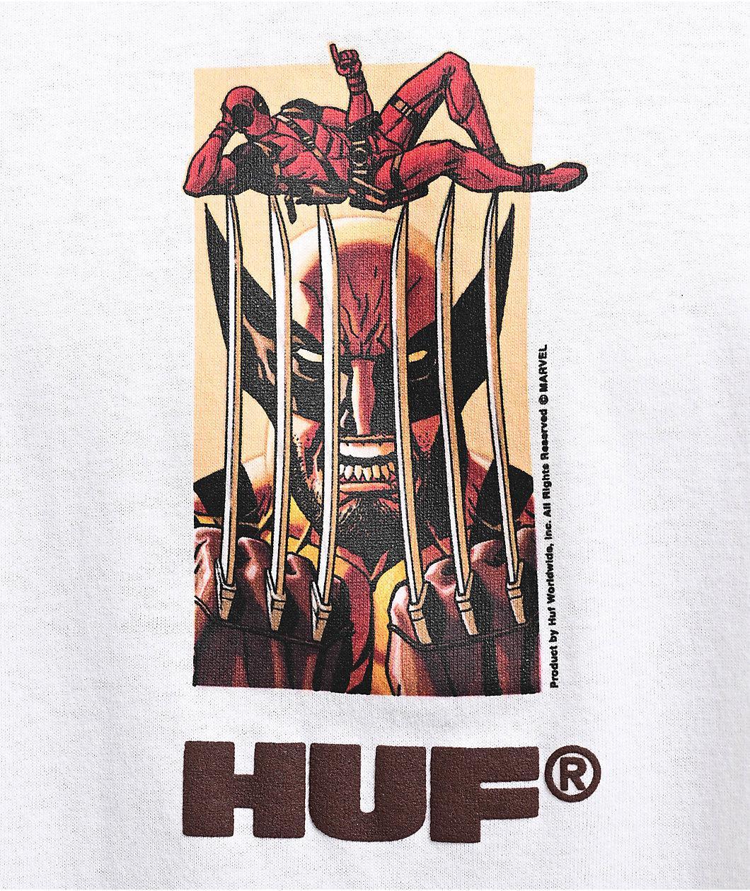 HUF x Deadpool Teammates White T-Shirt Product Image