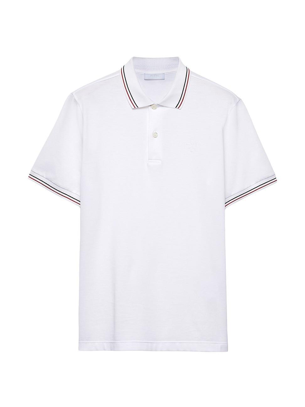 Mens Ricamo Tipped Pique Polo Shirt Product Image