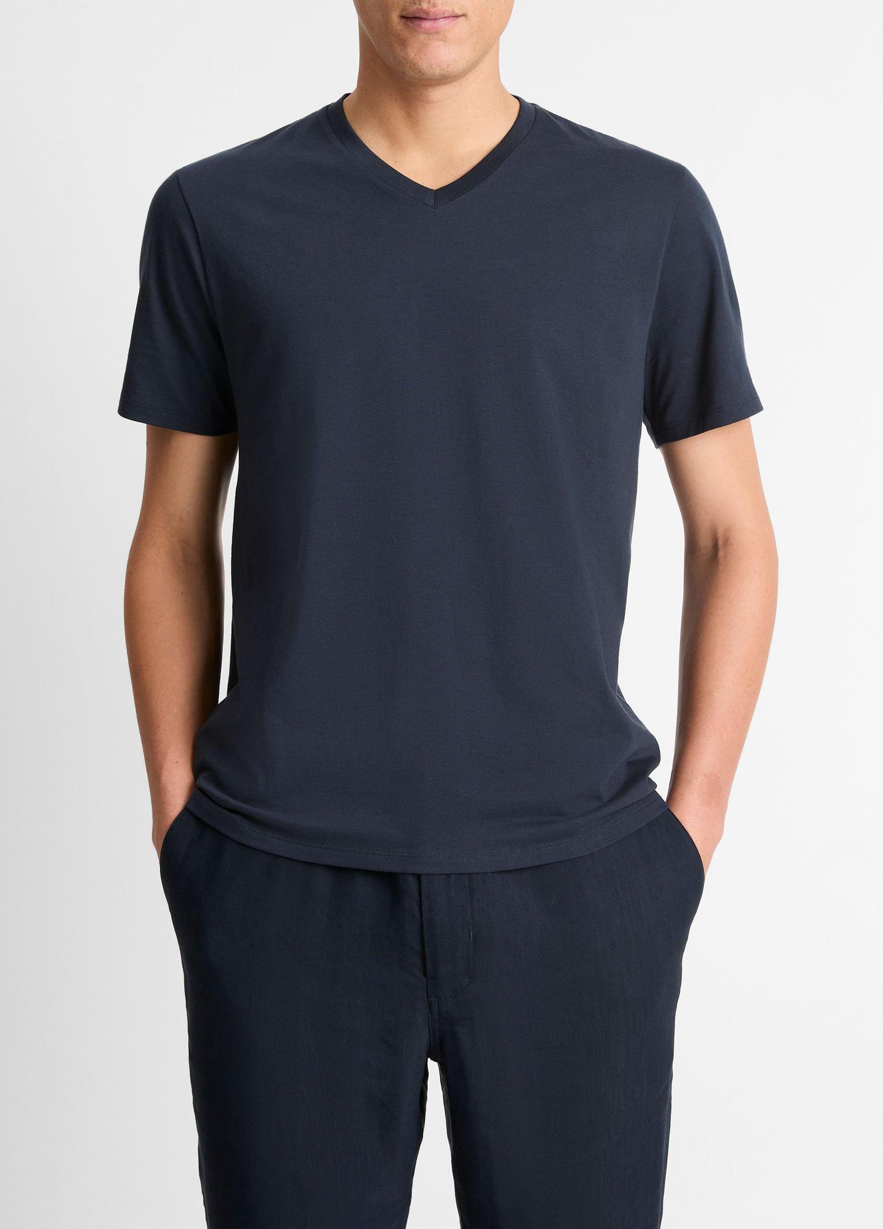 Pima Cotton V-Neck T-Shirt Product Image