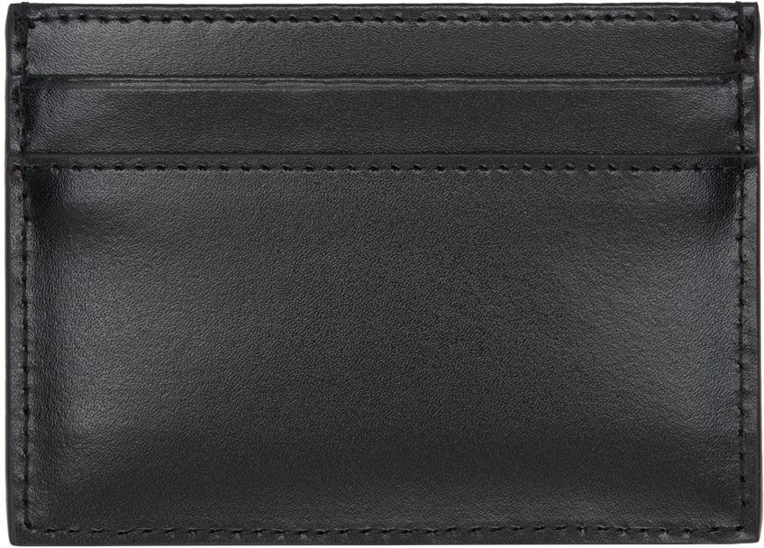 VIVIENNE WESTWOOD Black Flat Silky Leather Card Holder In Aw24-n401 Product Image