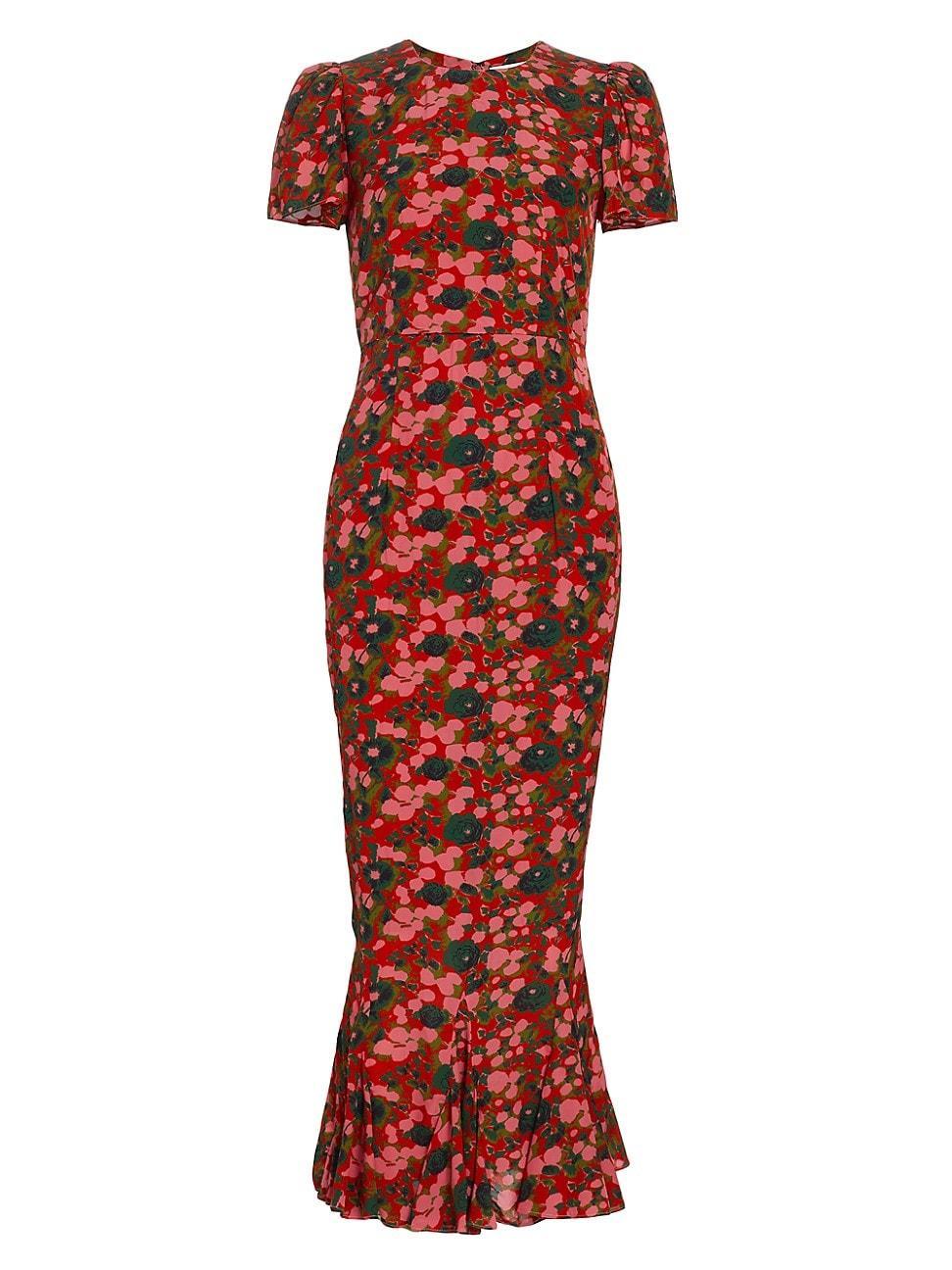 Rhode Lulani Floral Print Midi Dress Product Image