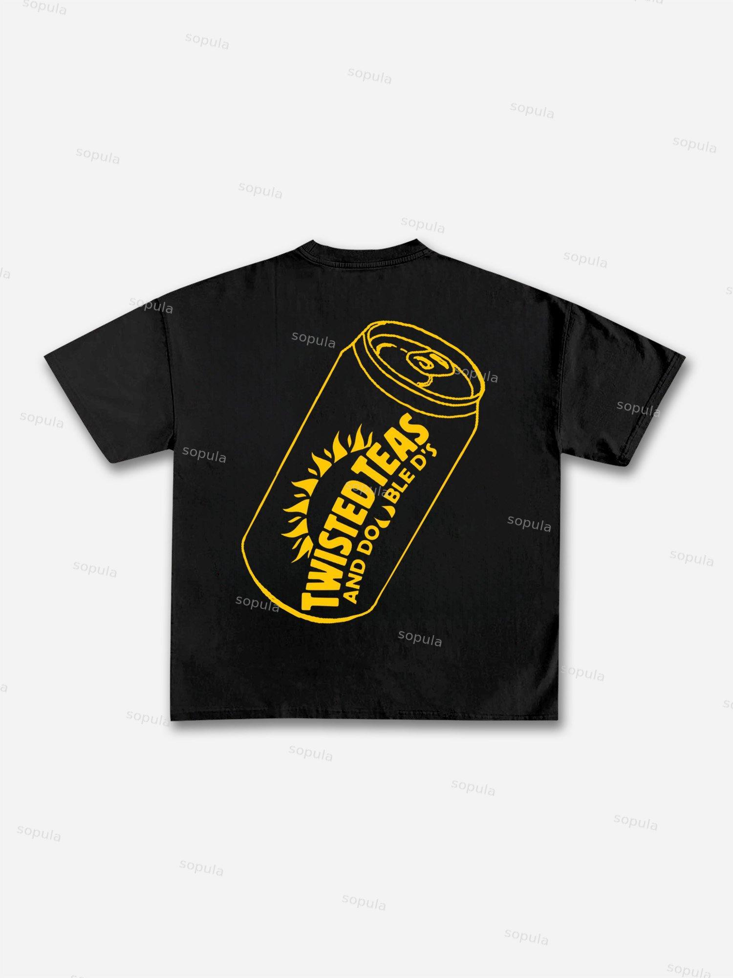 Twisted Teas And Double D's Graphic Cotton T-shirt Product Image