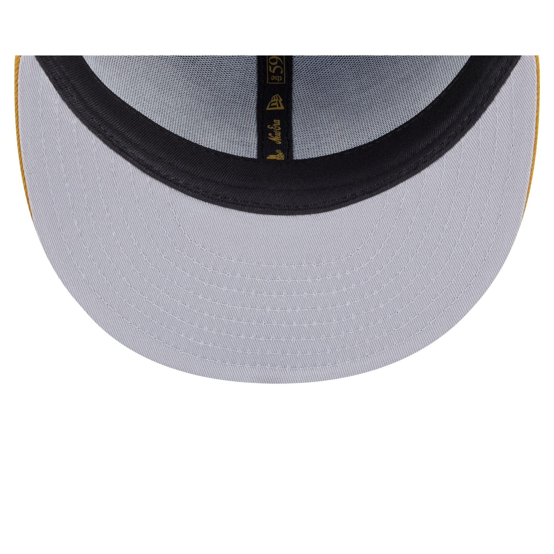 Miami Marlins Metallic Gold Logo 59FIFTY Fitted Hat Male Product Image