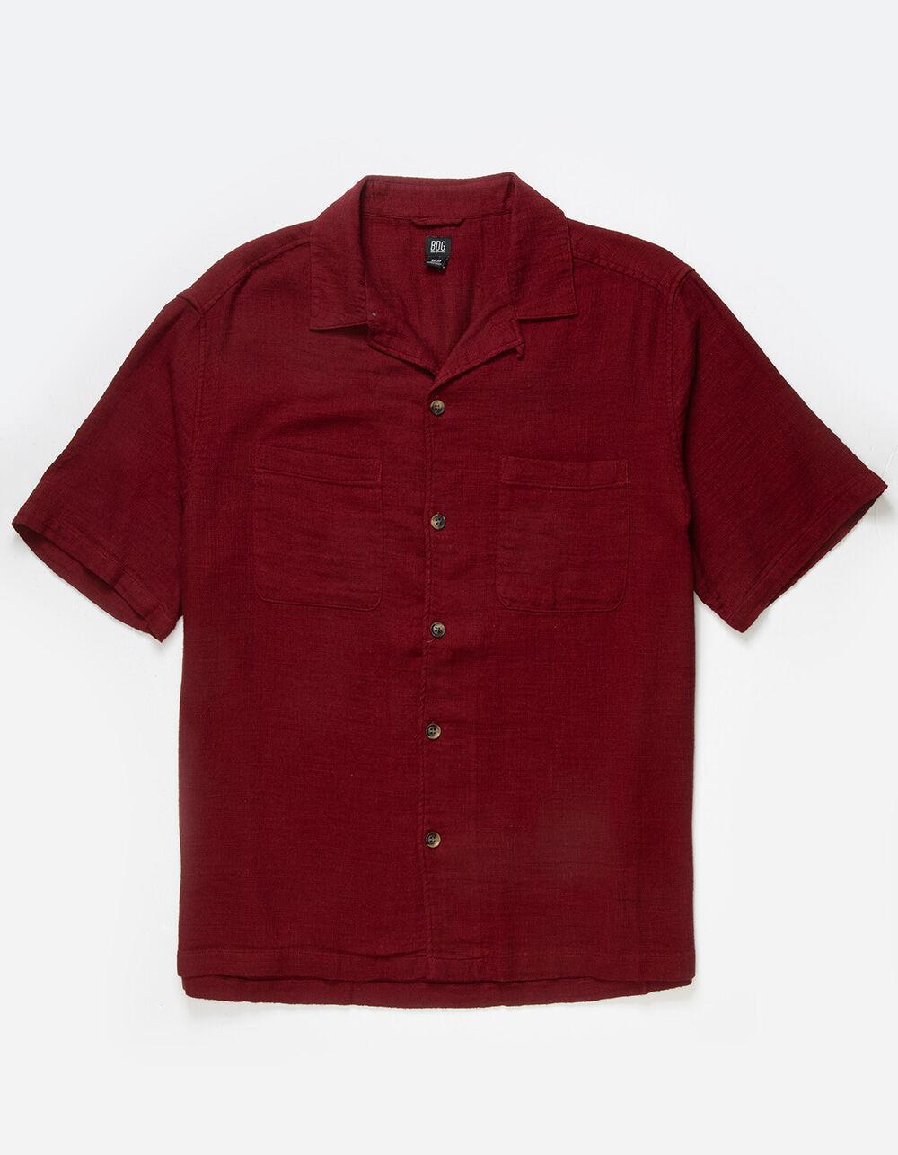 BDG Urban Outfitters Gauze Crinkle Mens Button Up Shirt Product Image