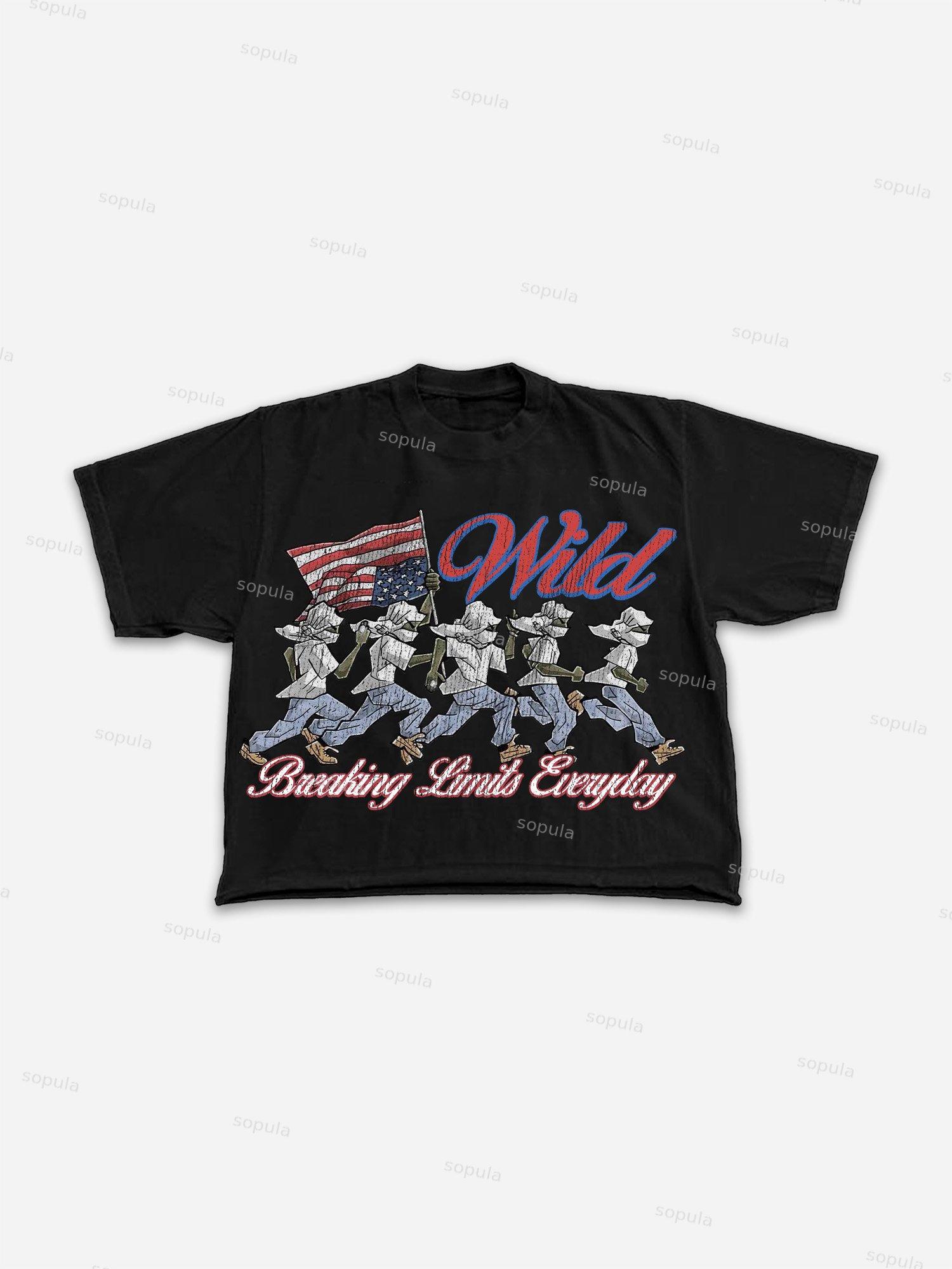 Breaking Limits Graphic Print Cropped T-shirt Product Image