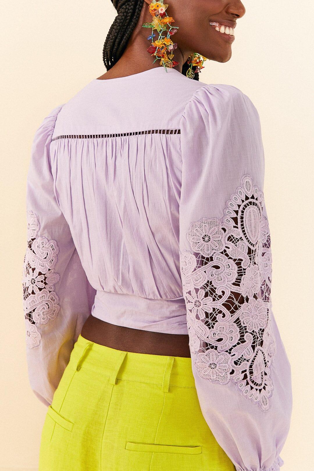 Lilac Lace Blouse Product Image