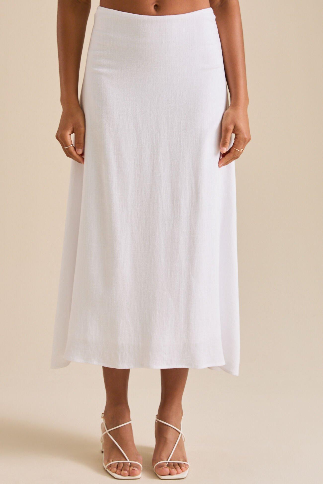 Lorrie Linen Midi Skirt Product Image