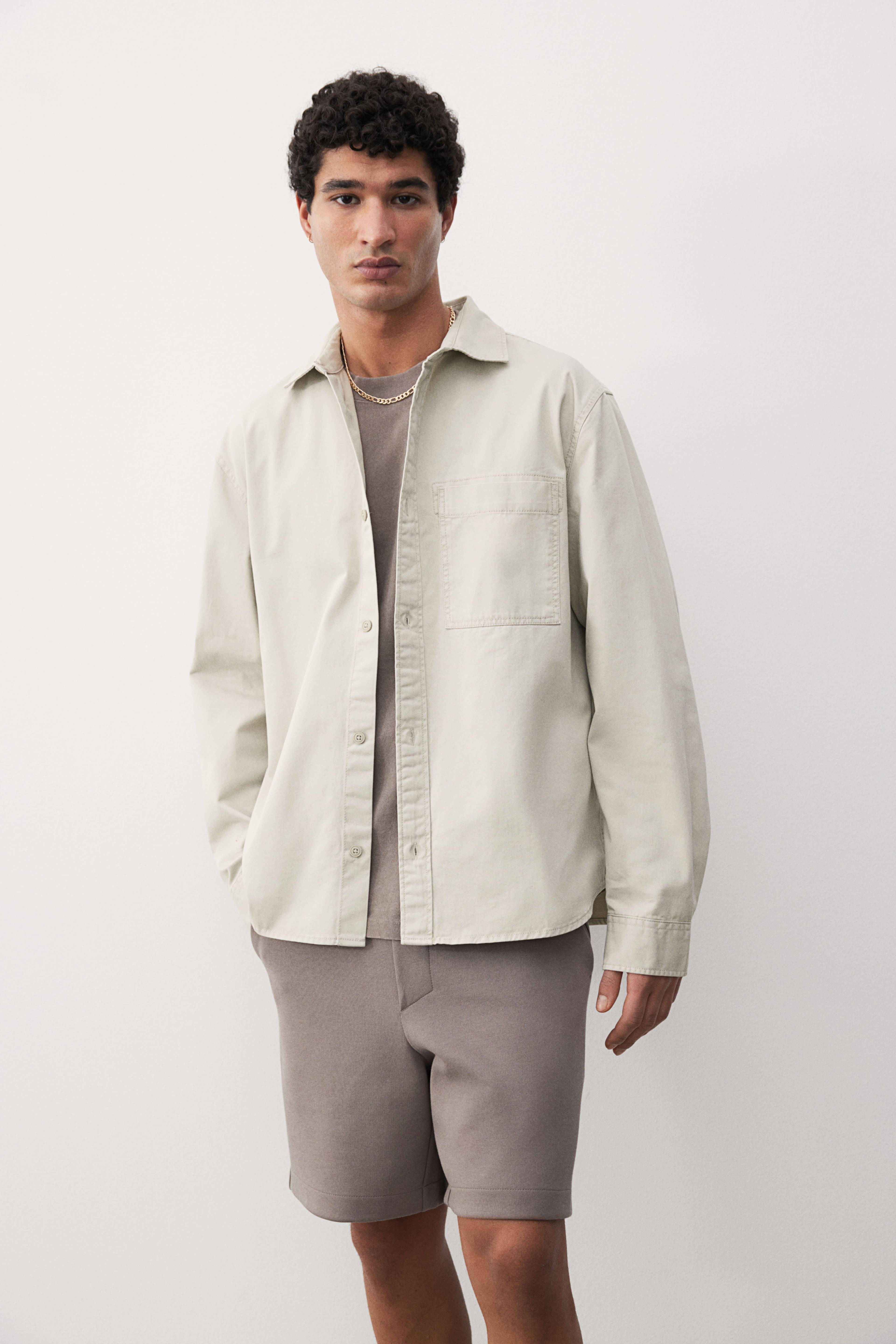 Regular-Fit Twill Overshirt Product Image