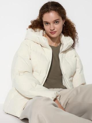 Womens Seamless Down Parka Off White Small UNIQLO US Product Image