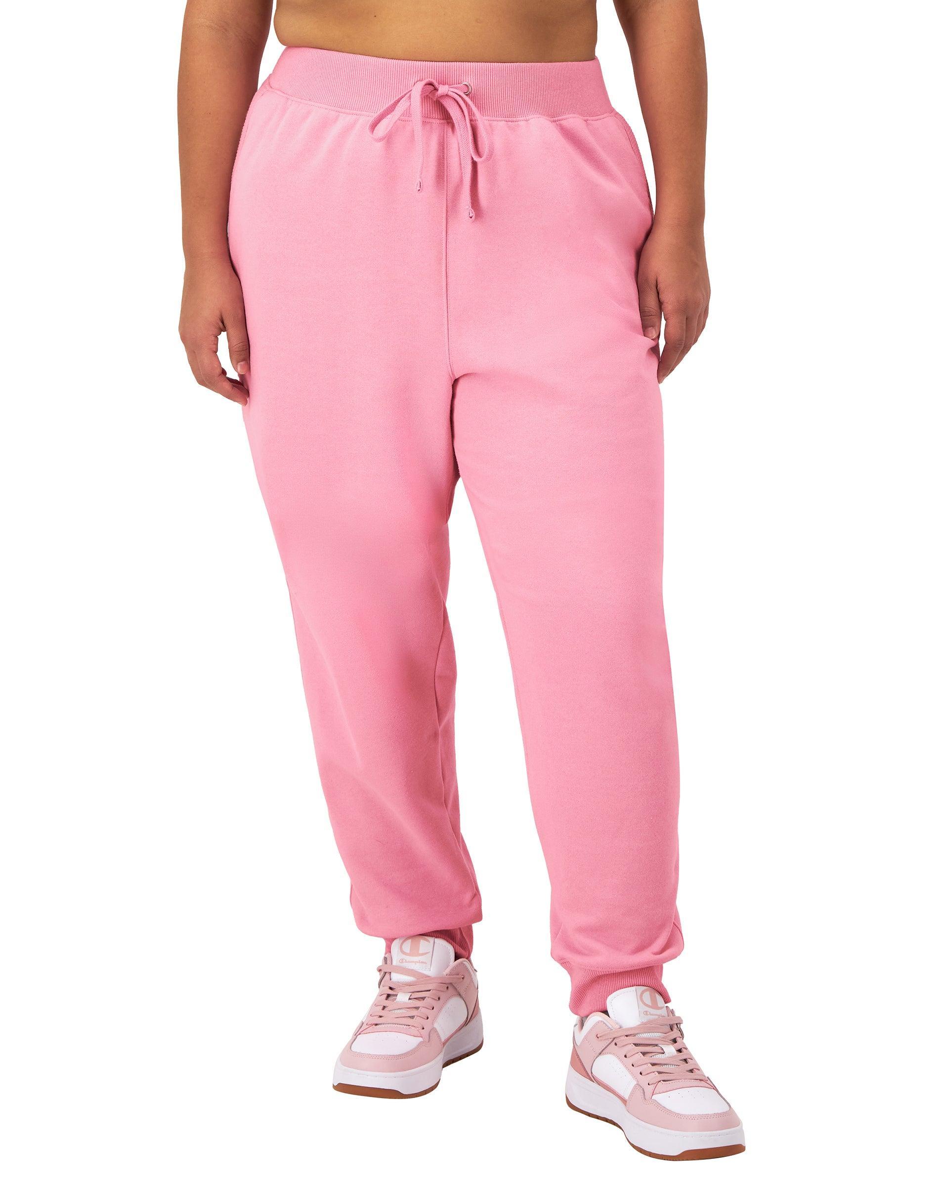 Womens Champion Powerblend Joggers, C Logo, 29 (Plus Size) Oxford Grey 1X Product Image