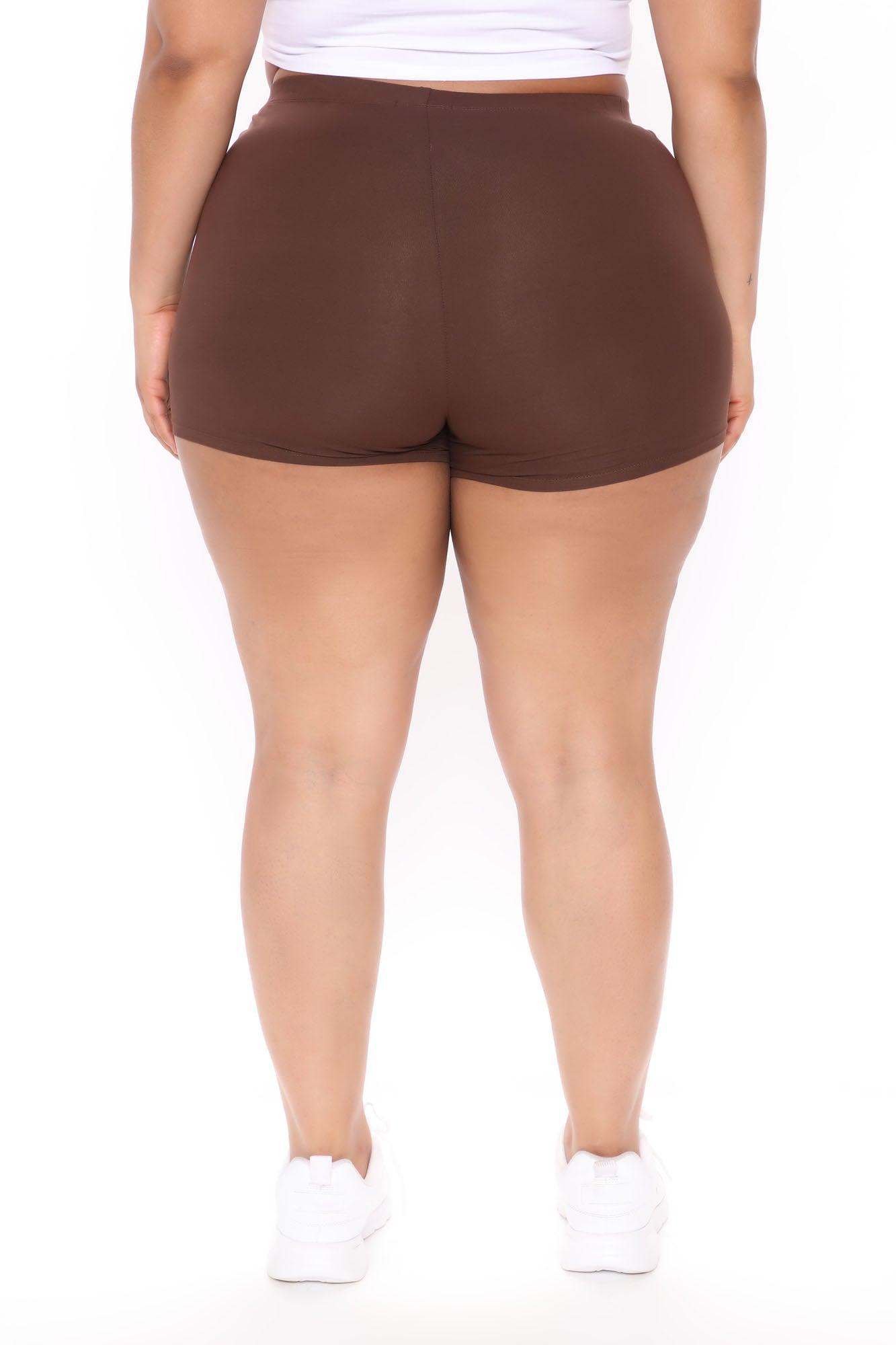 Plain Jane Mini Shorts - Chocolate Product Image