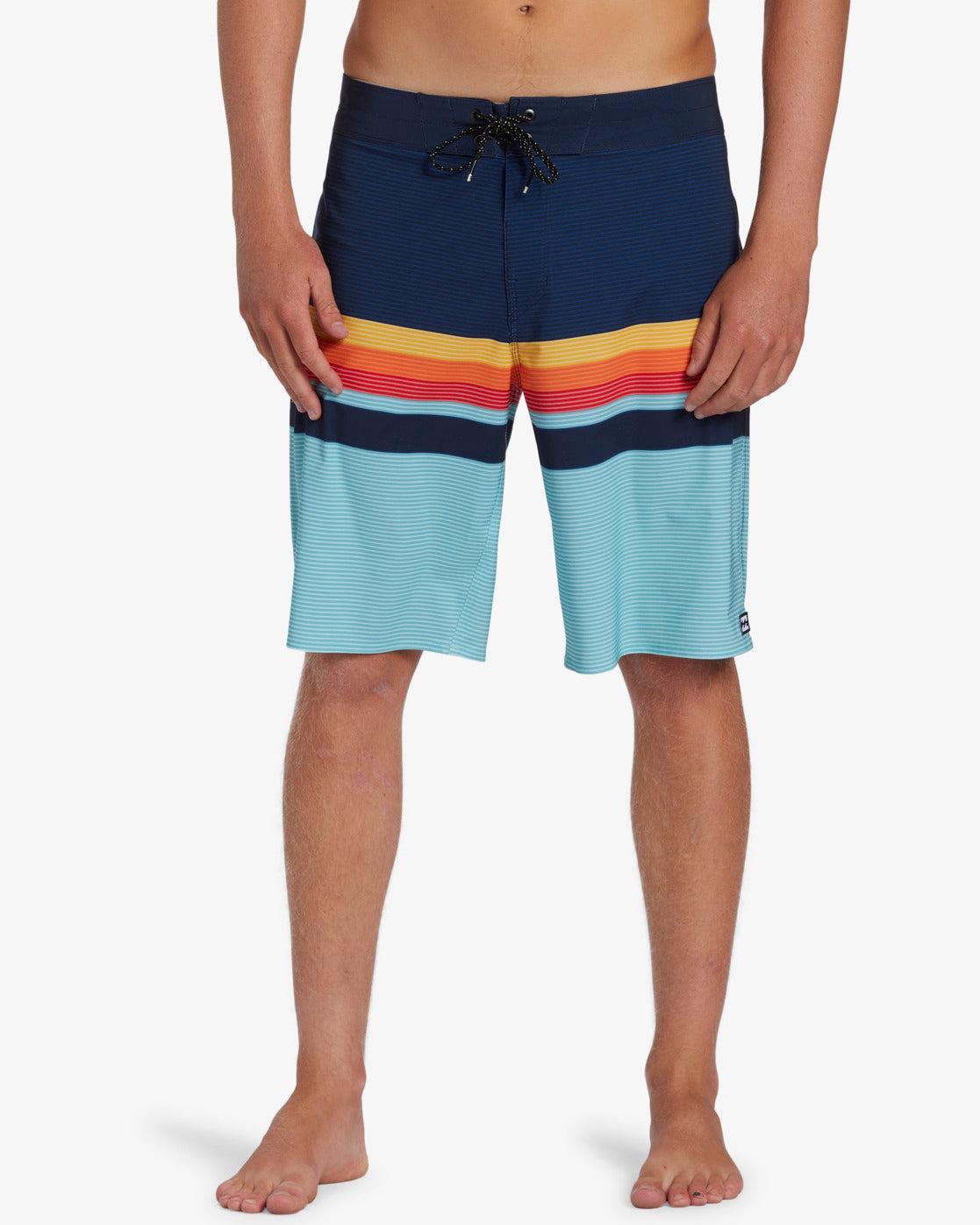 All Day Stripe Pro 20" Boardshorts - Blue Male Product Image