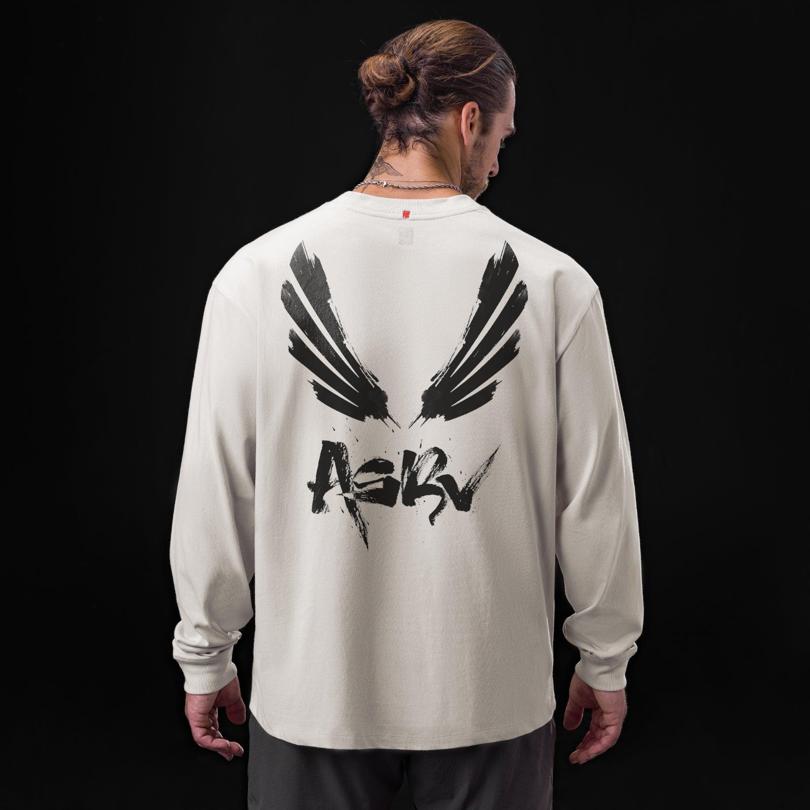 0851. Tech Essential™ Relaxed Long Sleeve - Stone "Brush Wings/ASRV" Product Image