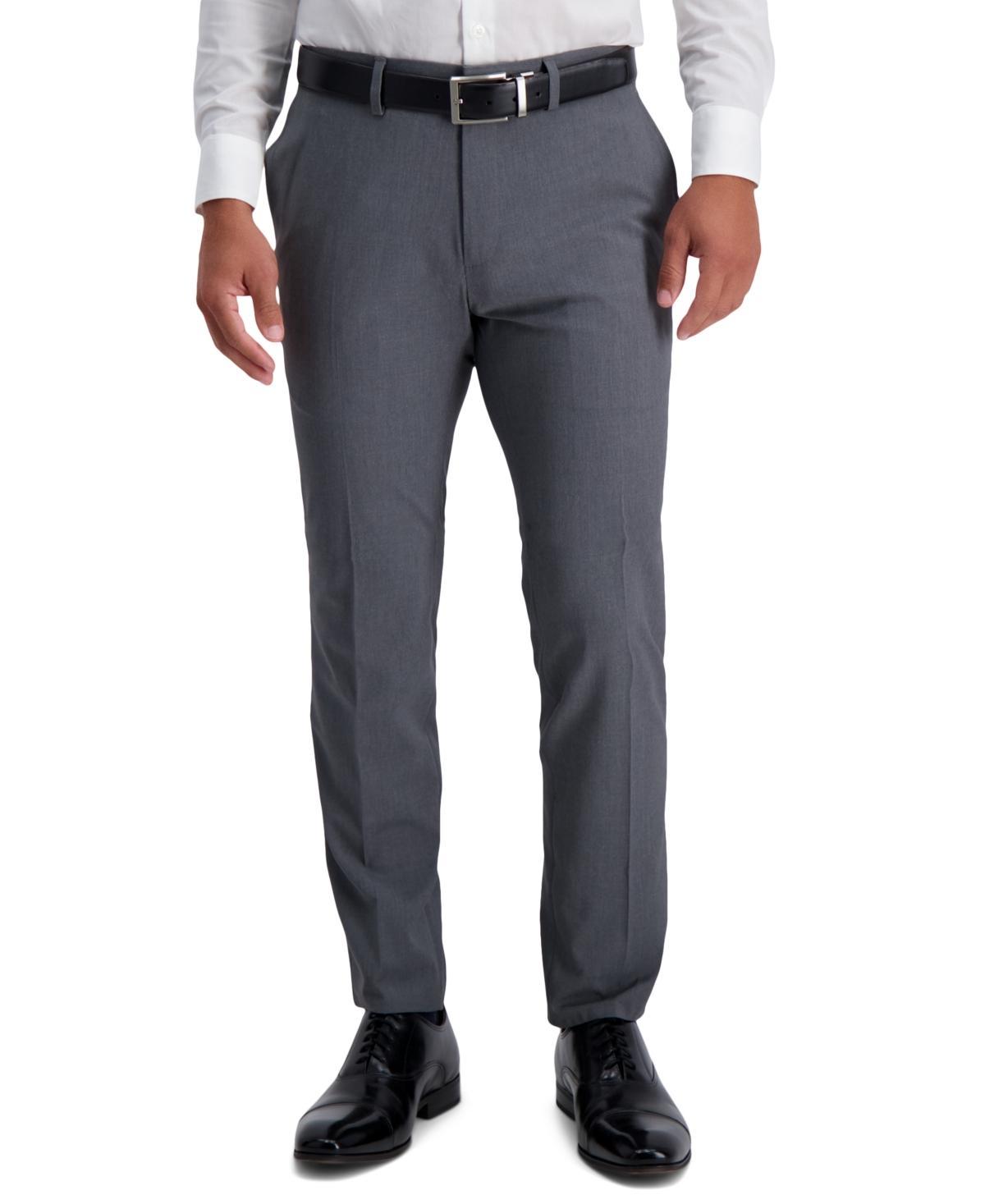 Mens J.M. Haggar Ultra-Slim Fit 4-Way Stretch Plain Weave Flat-Front Suit Pants Product Image