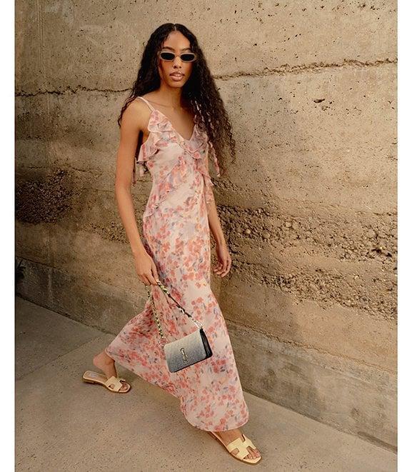 Steve Madden Adalina Floral Print V-Neck Sleeveless Maxi Dress Product Image