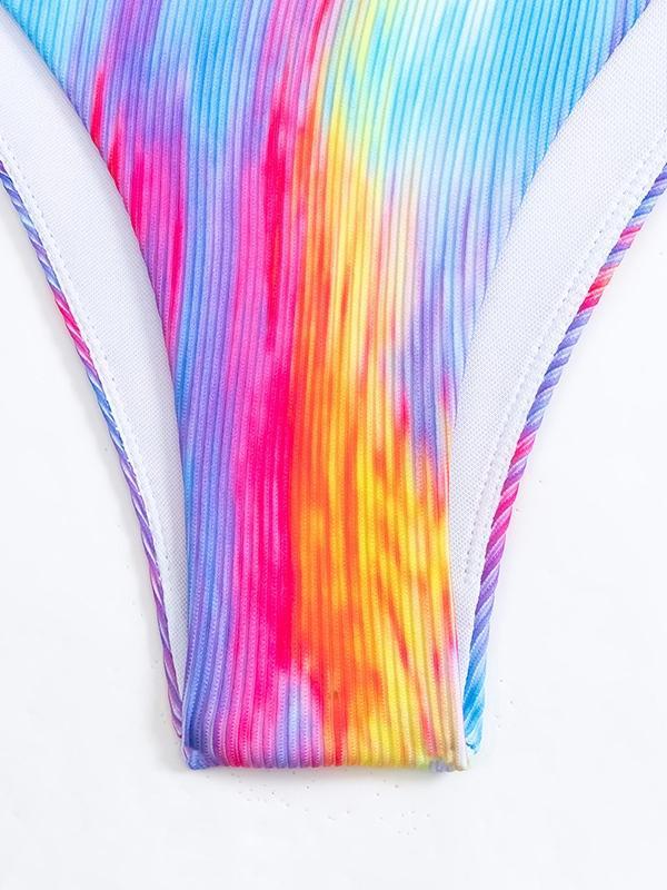 Tie Dye Halter Backless Triangle Binikis Product Image