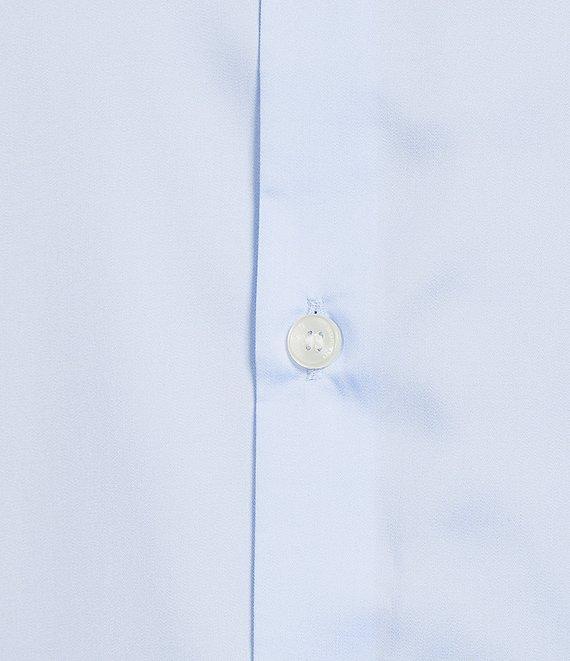 Murano Wardrobe Essentials Slim Fit Solid Sateen Long Sleeve Woven Shirt Product Image