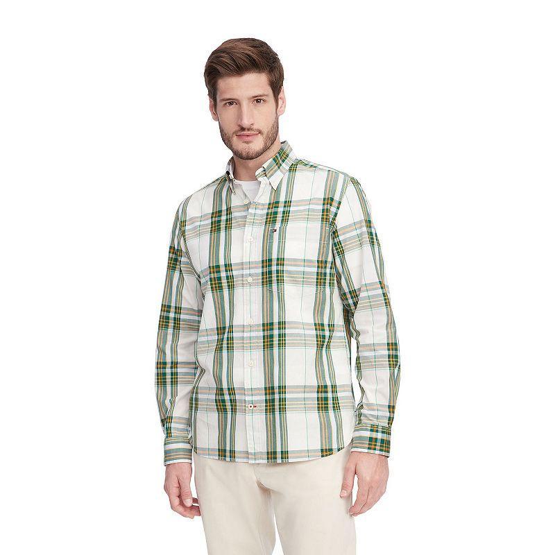 Mens Tommy Hilfiger Capote Classic-Fit Solid Shirt Blue Lagoon Product Image