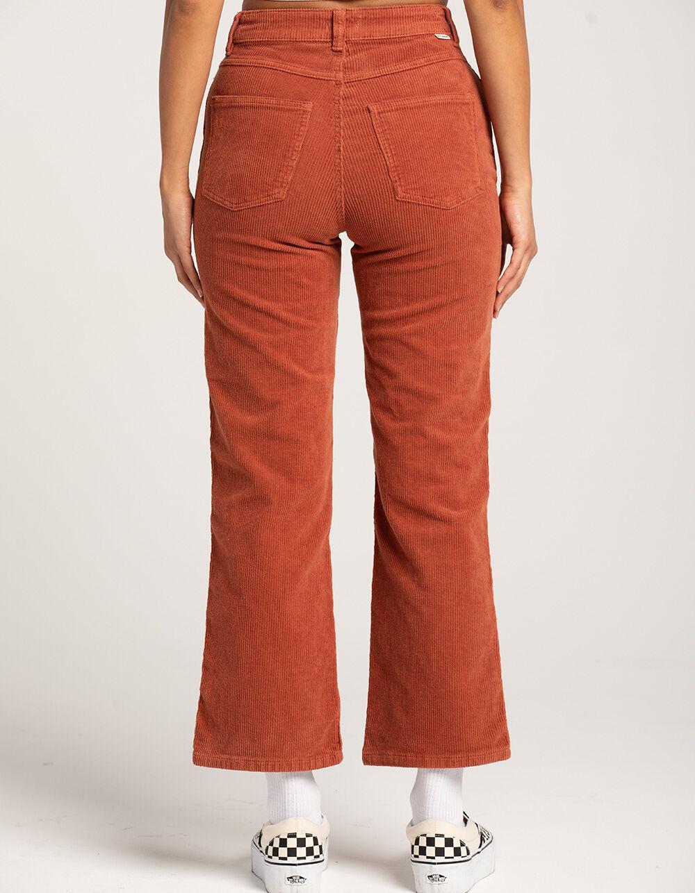 BILLABONG Into The Groove Womens High Waisted Corduroy Pants - BURNT RED Product Image