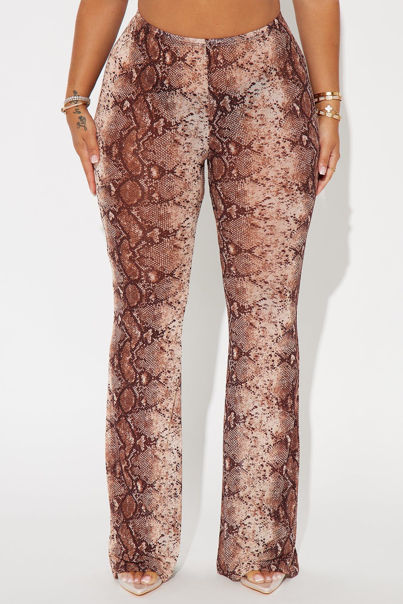 Hailey Mesh Cover Up Pants - Brown/combo Product Image