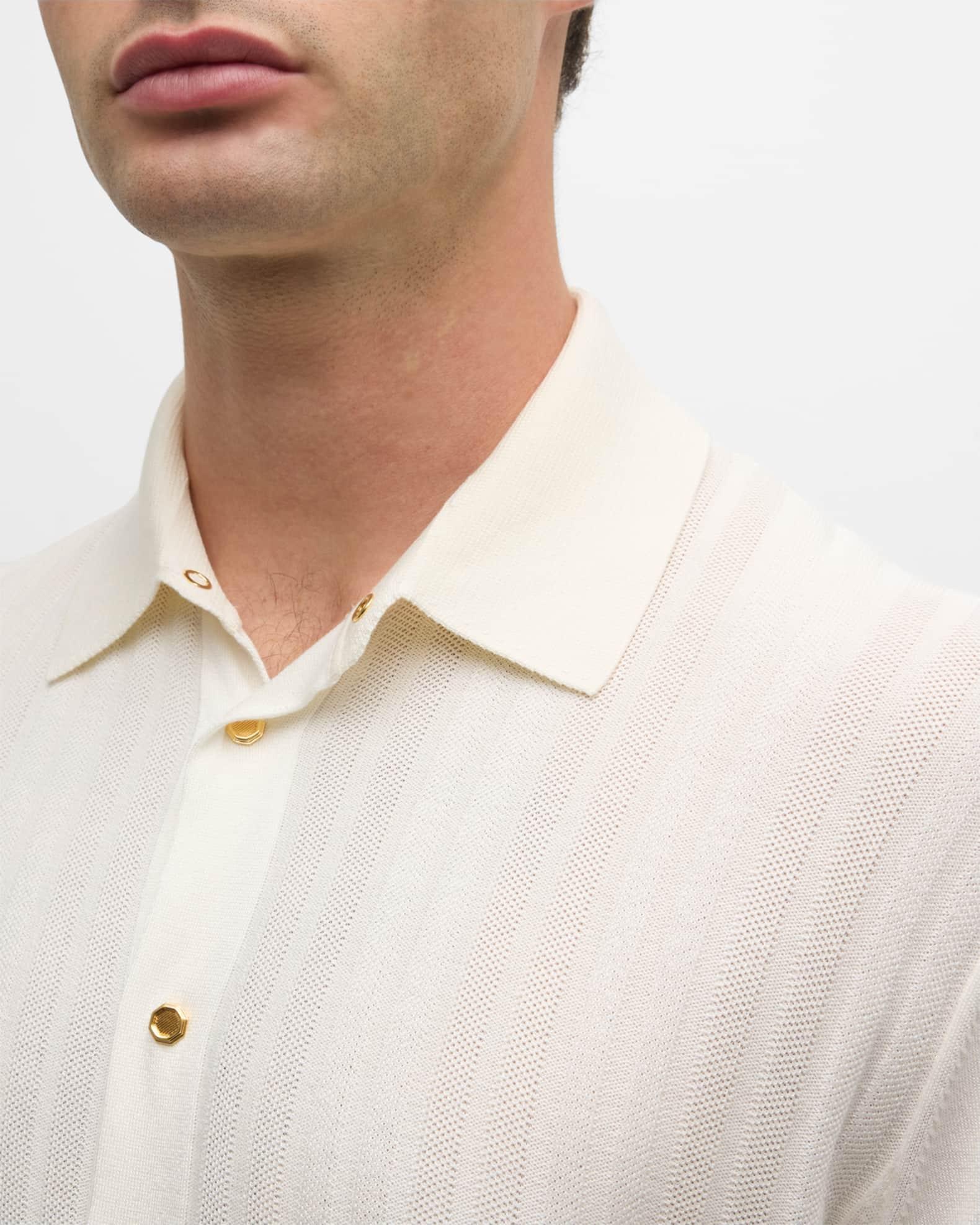 Men's Knit Button-Down Shirt Product Image
