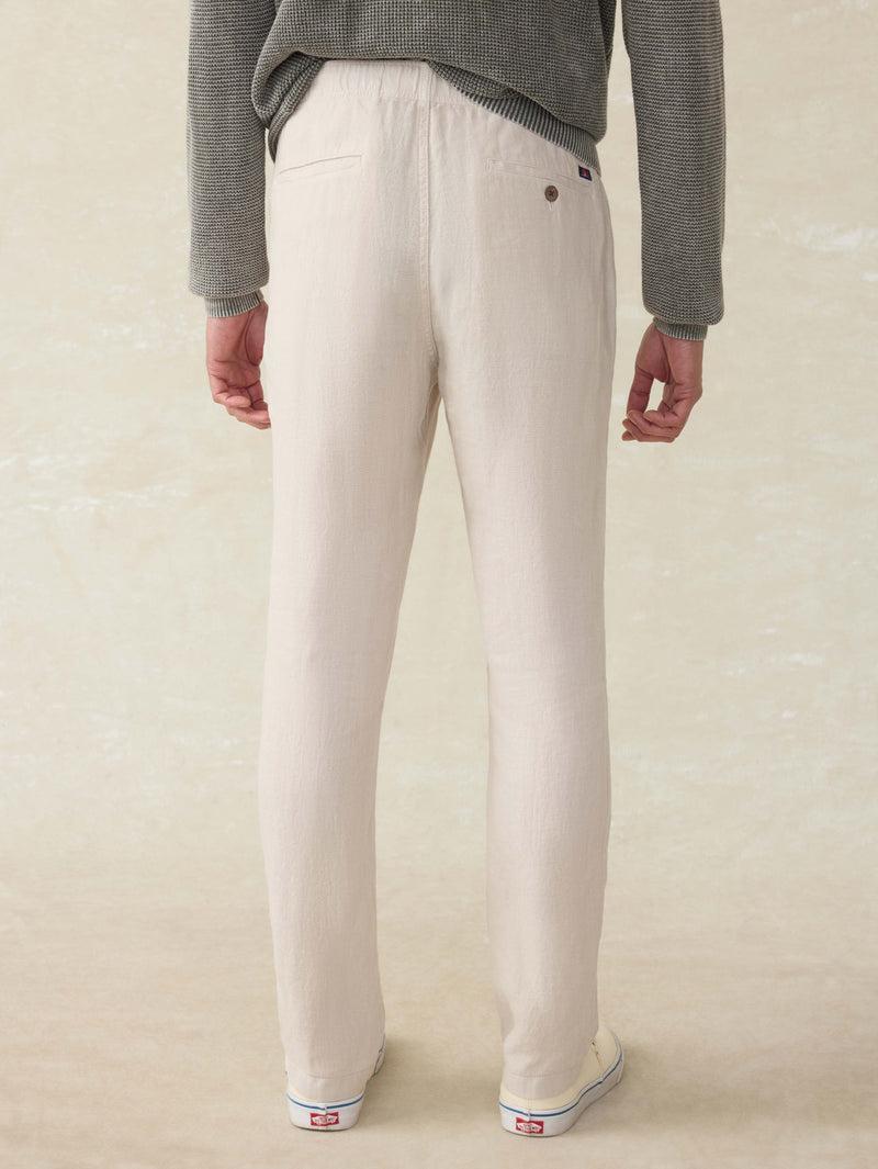 Linen Drawstring Pant - Weathered Sand Product Image