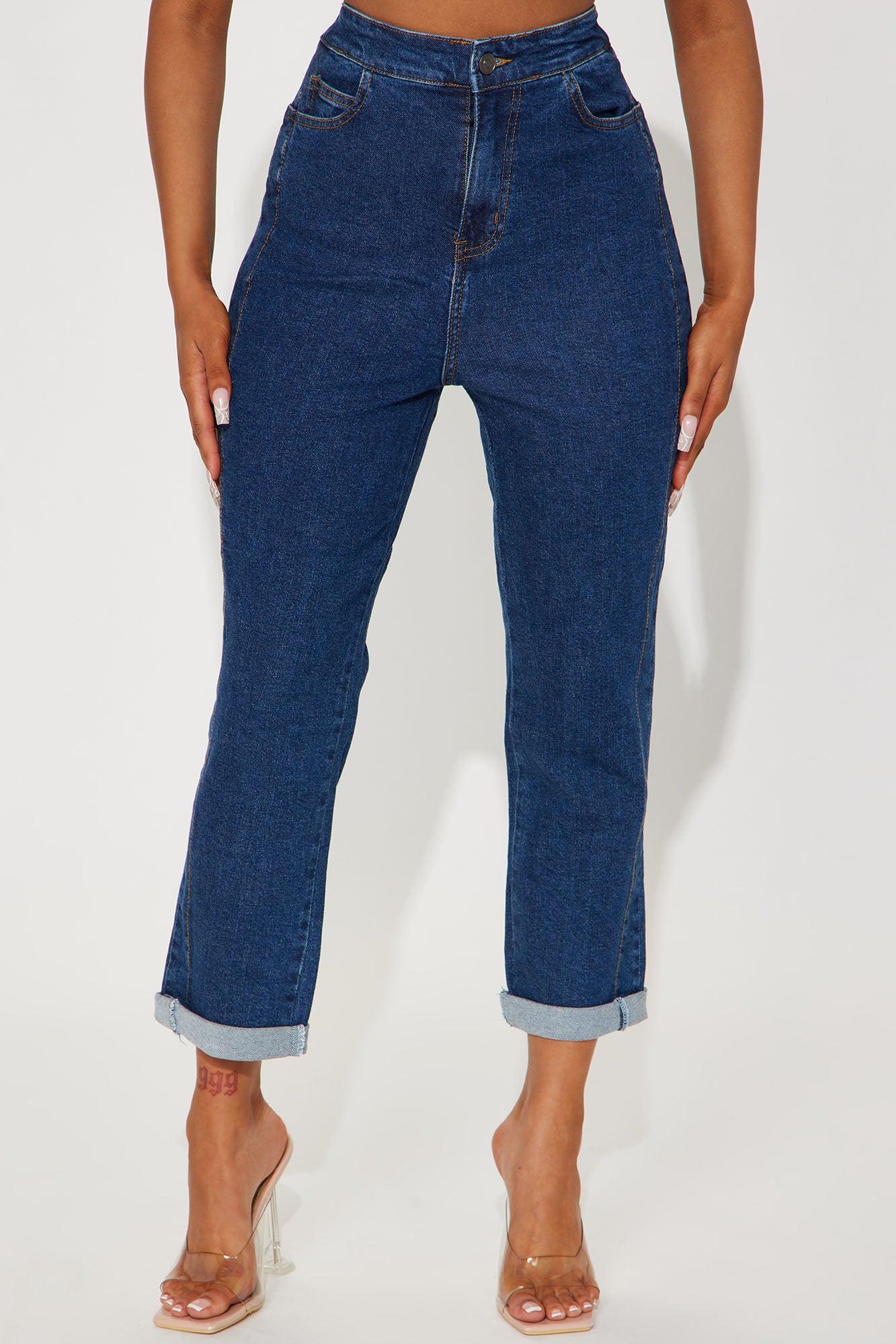 Tie 'Em Up Boyfriend Jeans - Medium Blue Wash Product Image