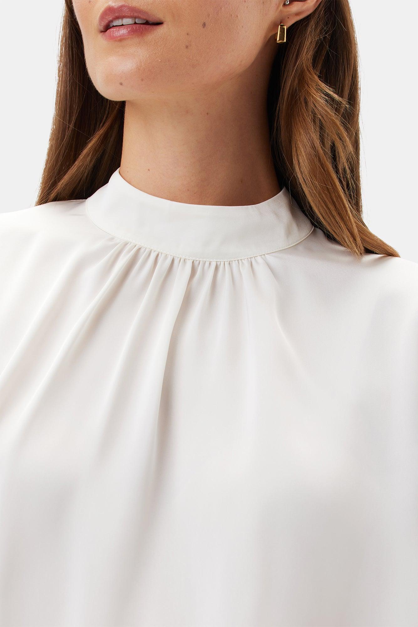 Jeanne 3/4 Sleeve Blouse - Ivory Product Image