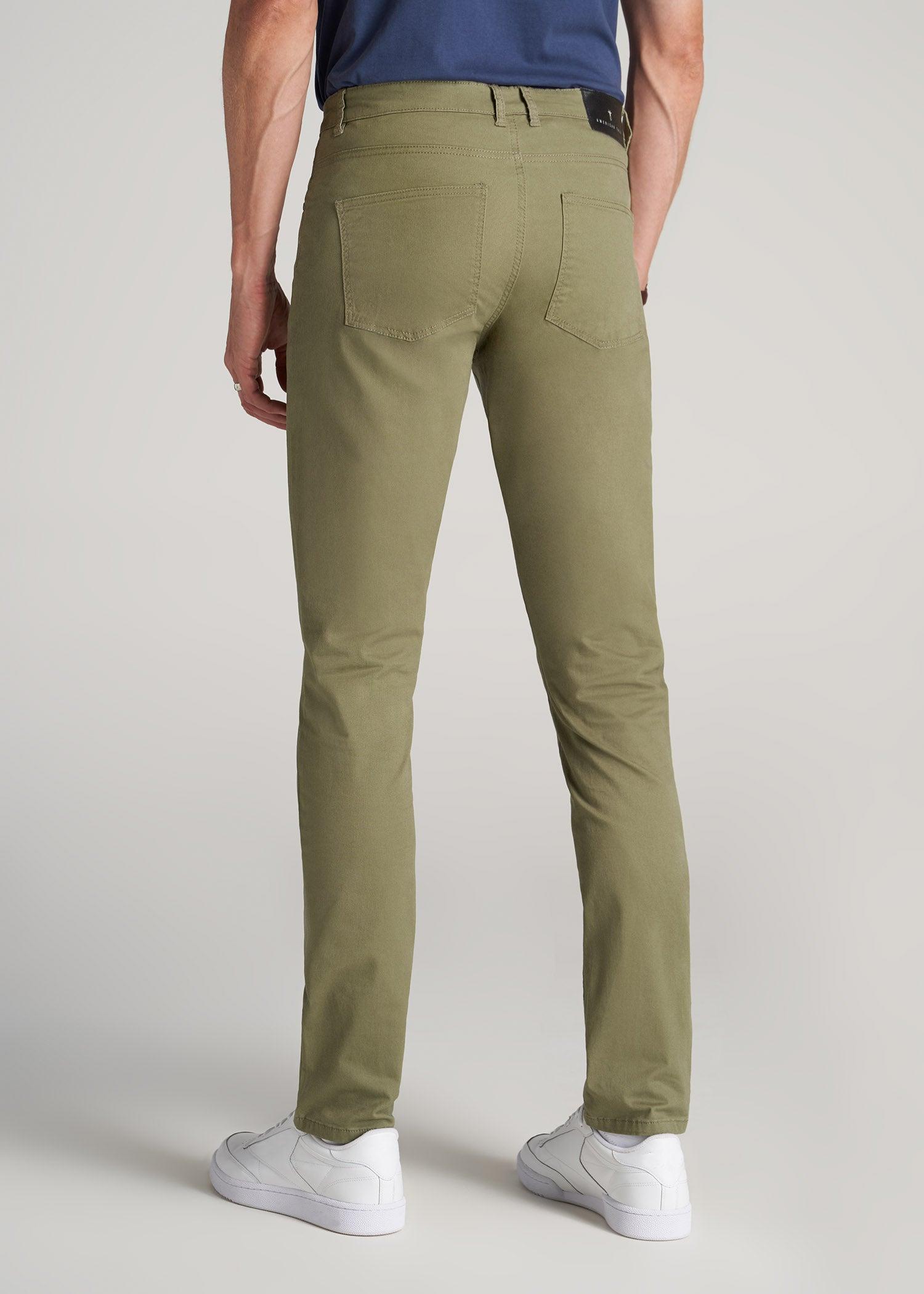 Carman TAPERED Fit Five Pocket Pants for Tall Men in Pebble Grey Male Product Image