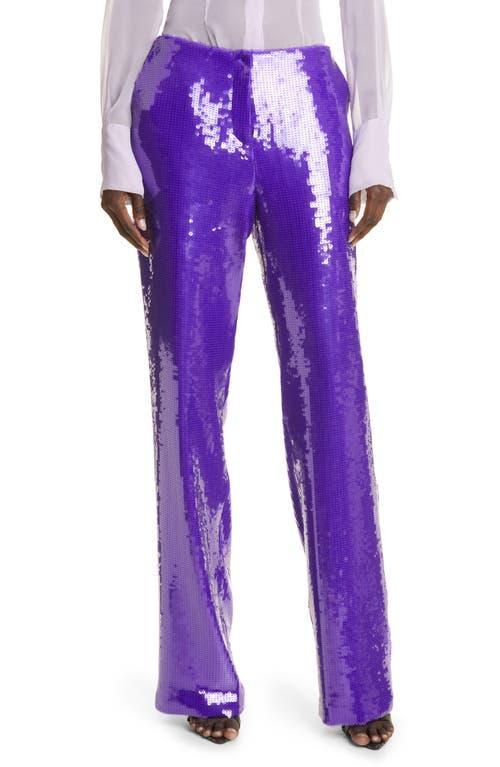 Womens Sequin-Embroidered Trousers Product Image