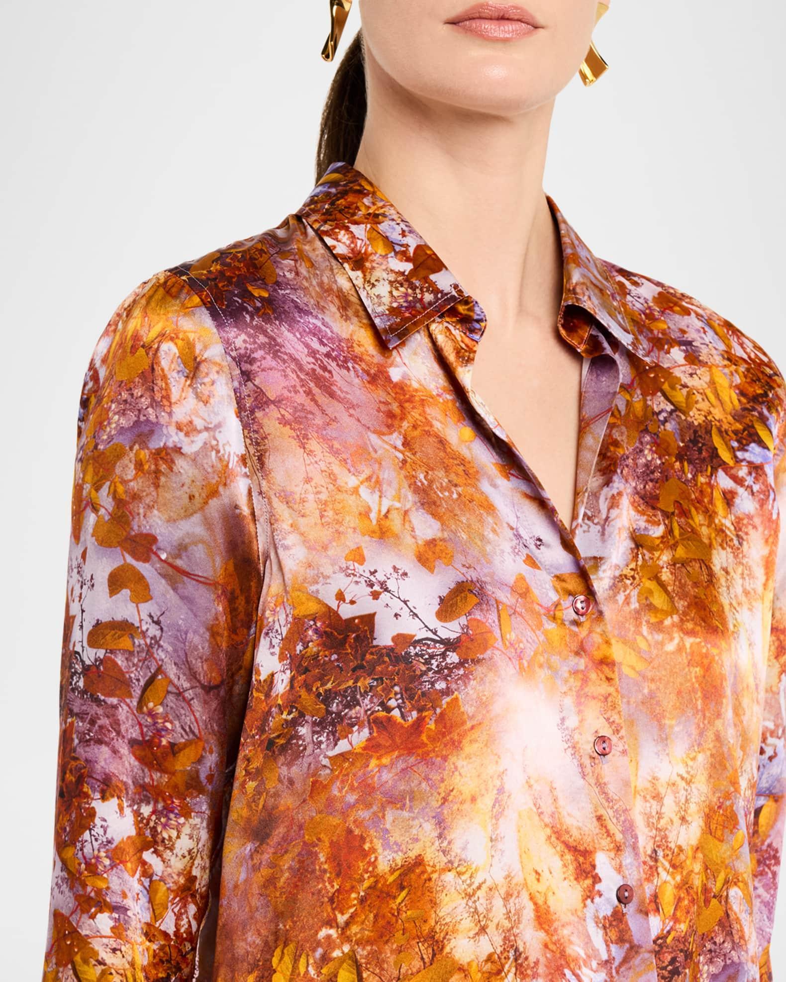 Tyler Silk Button-Front Blouse Product Image