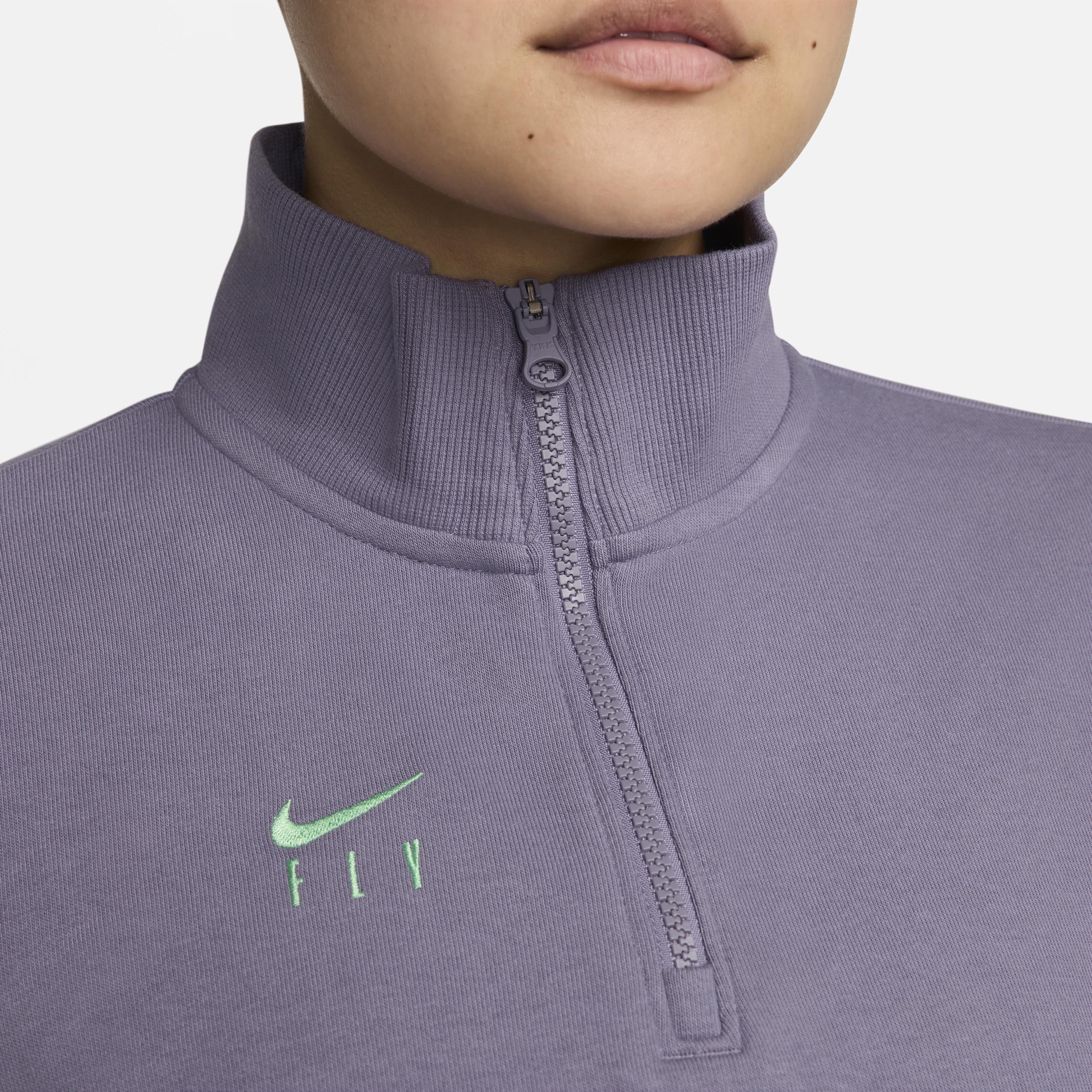 Nike Swoosh Fly Women's Dri-FIT Oversized 1/4-Zip French Terry Basketball Top Product Image