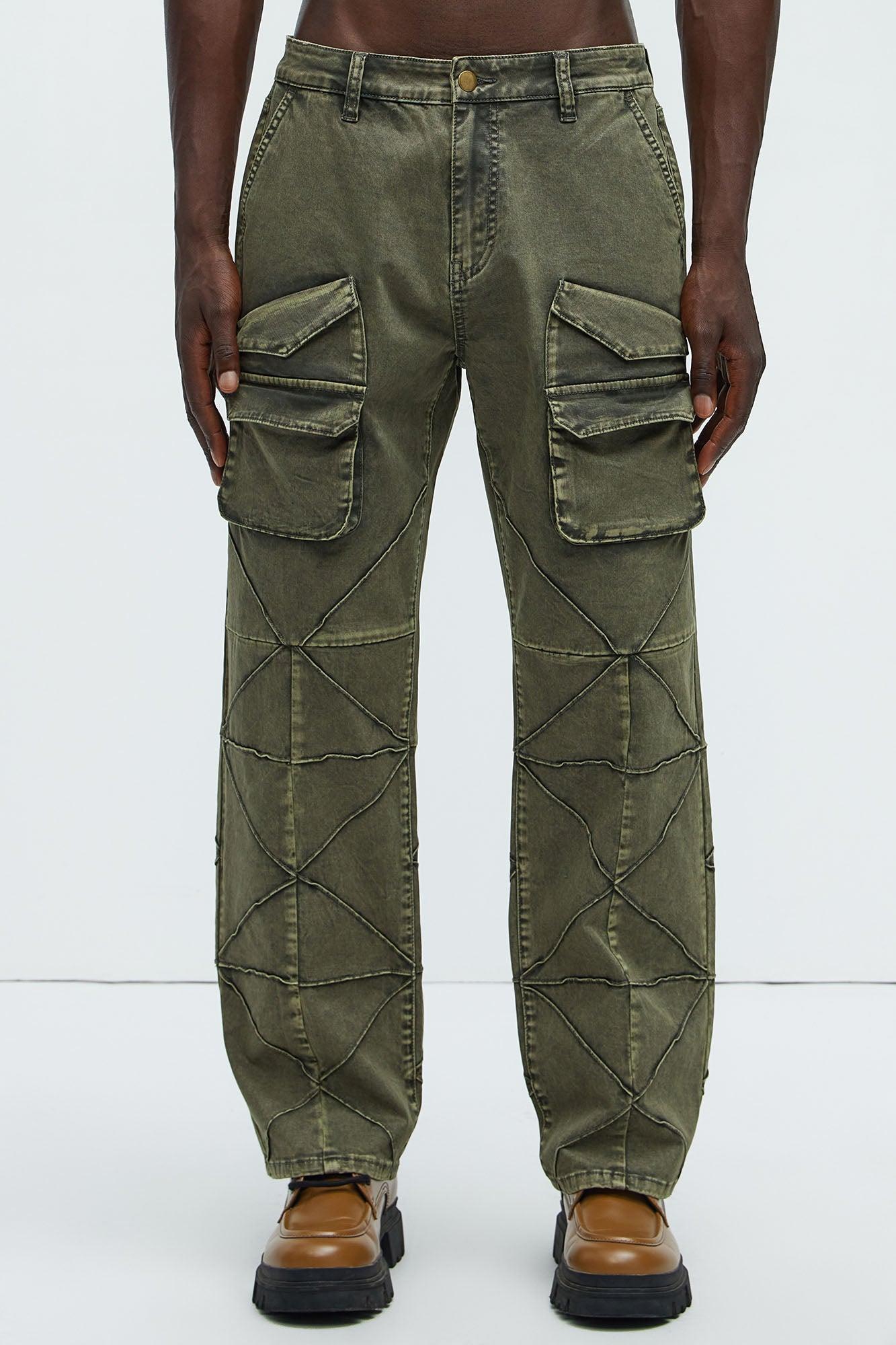 Go Time Straight Cargo Jeans - Olive Product Image