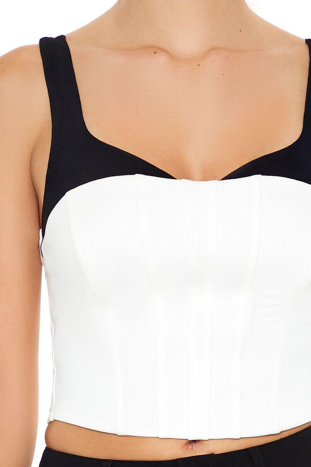 Colorblock Corset Crop Top | Forever 21 Product Image