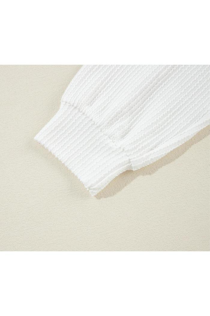 White USA Flag Corded Graphic Sweatshirt Product Image