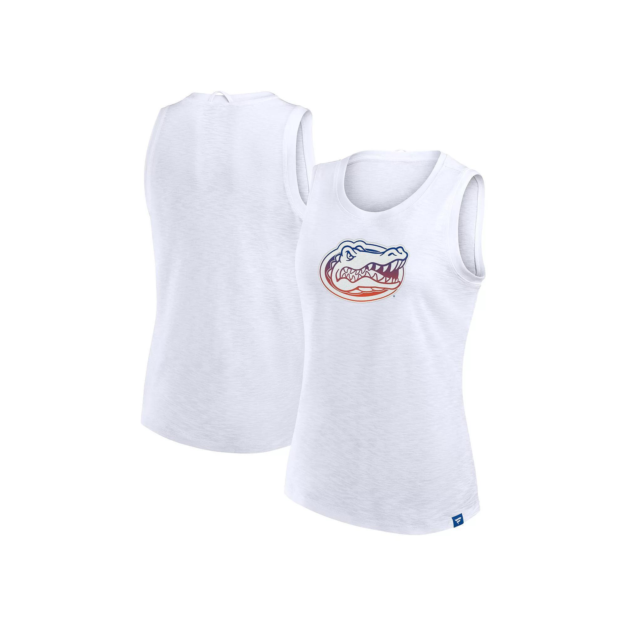 Women's Fanatics White Florida Gators Activate Slub Tank Top, Size: Medium Product Image