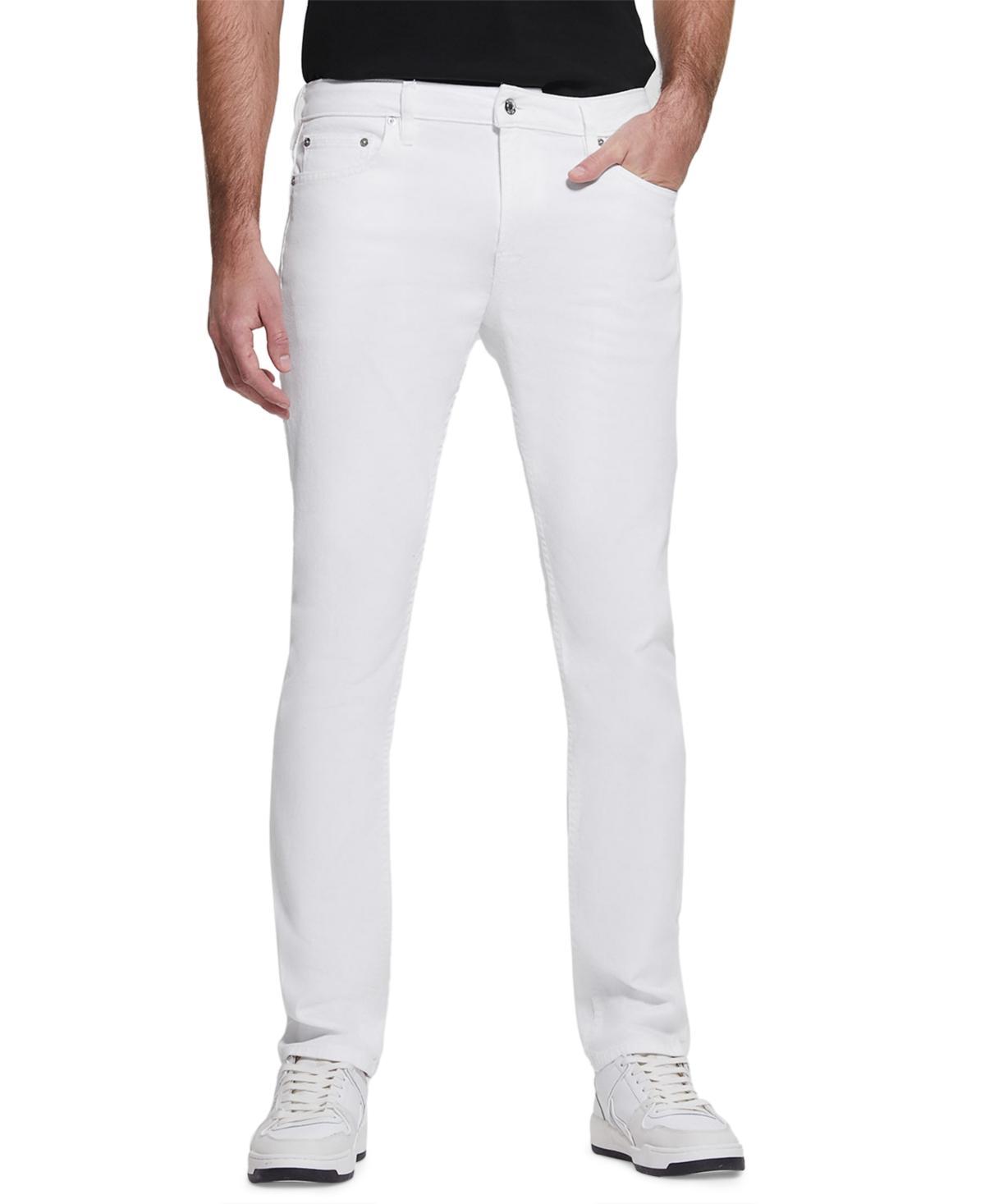 Guess Slim Fit Tapered White Jeans Product Image