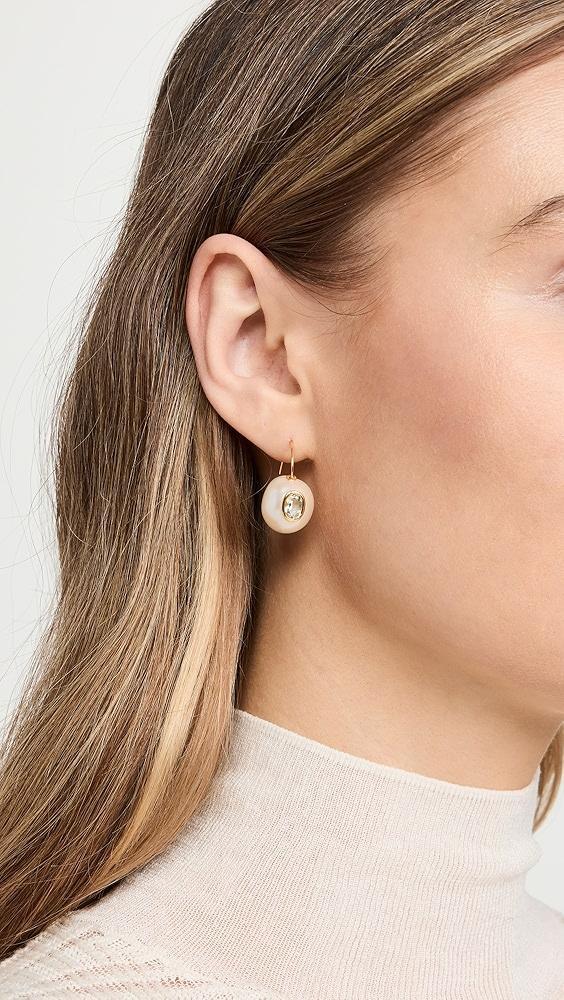 Lizzie Fortunato Pearl Pablo Earrings in Green Amethyst | Shopbop Product Image