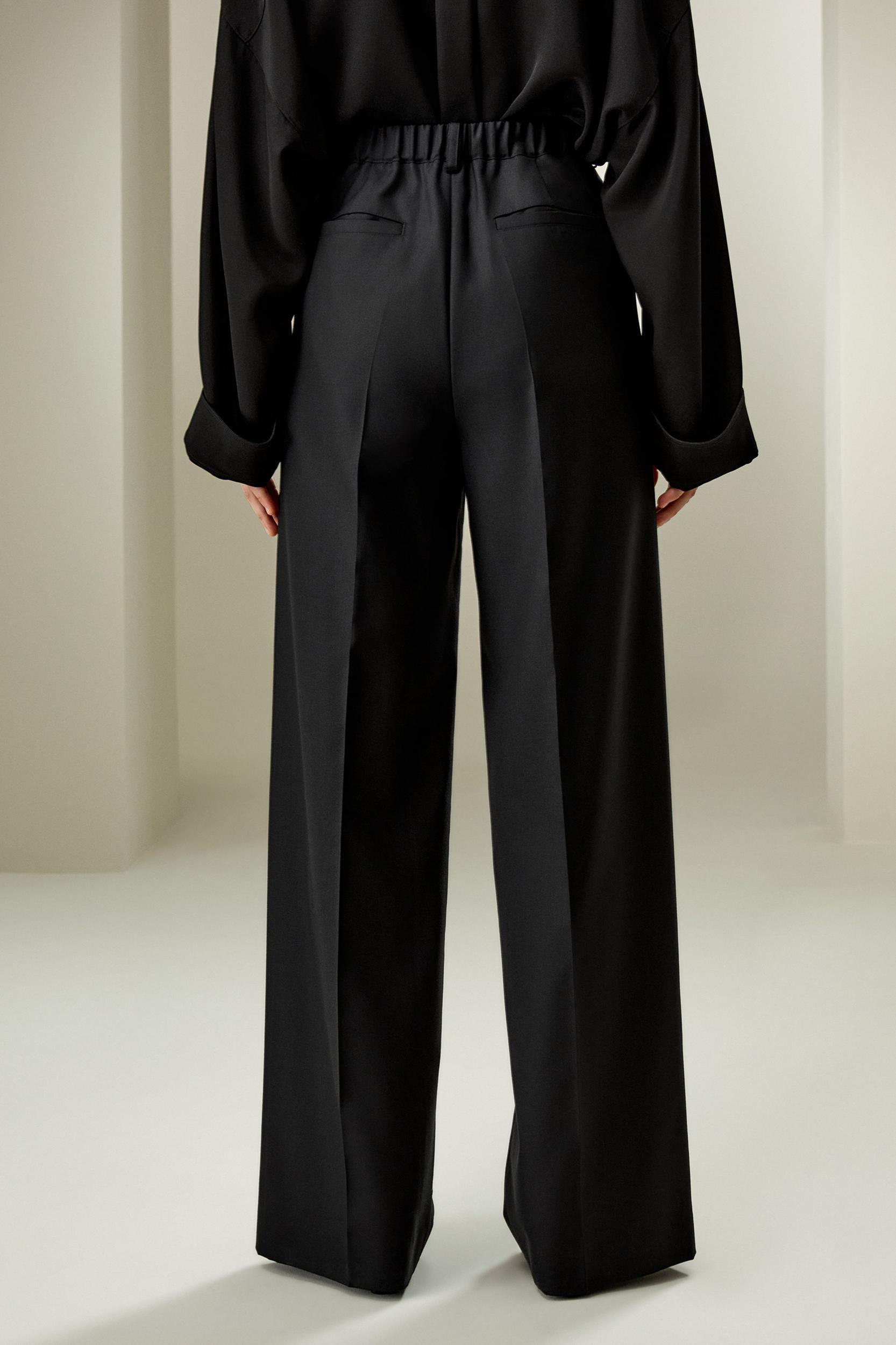 LILYSILK Women'S Wool Slacks - Black Wool Silk Blend - Ultimate Luxury Machine Washable Trousers 16 Product Image