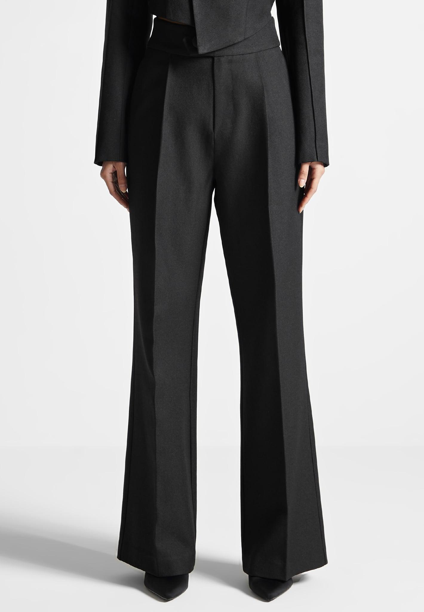 Elsa - High Waisted Tailored Trousers - Black Female Product Image