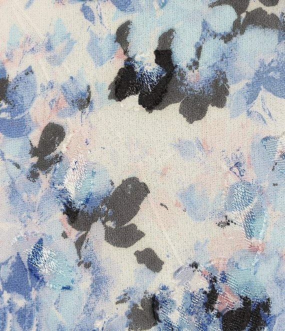 Alex Evenings Chiffon Scoop Neck 3/4 Bell Sleeve Tulip Hem Blouse Product Image